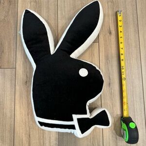 Black and white playboy bunny pillow